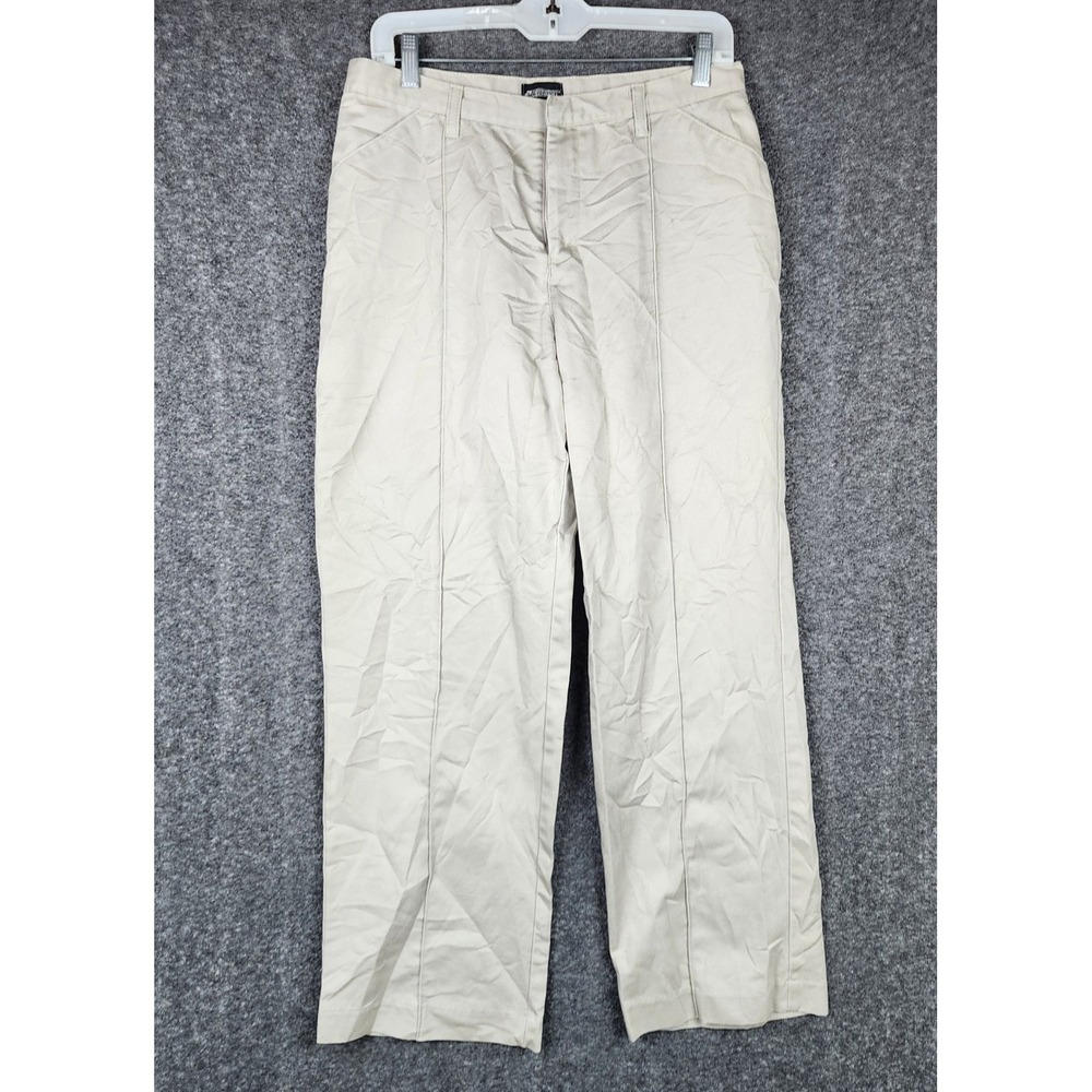Lee Performance Khakis Men 10P Tan Flat Front Permanent Crease Chino Pants
